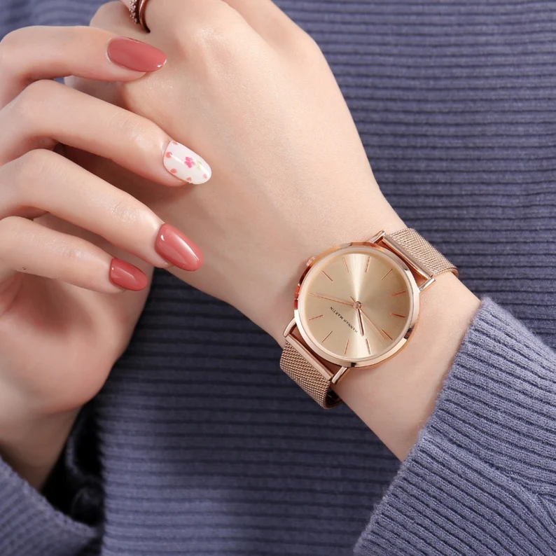 "Elegant Stainless Steel Women's Watch" "Versatile High-Quality Timepiece" "Rose Gold, Gold, and Silver Watch" "Casual Wear and Work Accessory" "Chic Modern Women's Wristwatch"