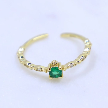 gold plating, emerald gemstone,